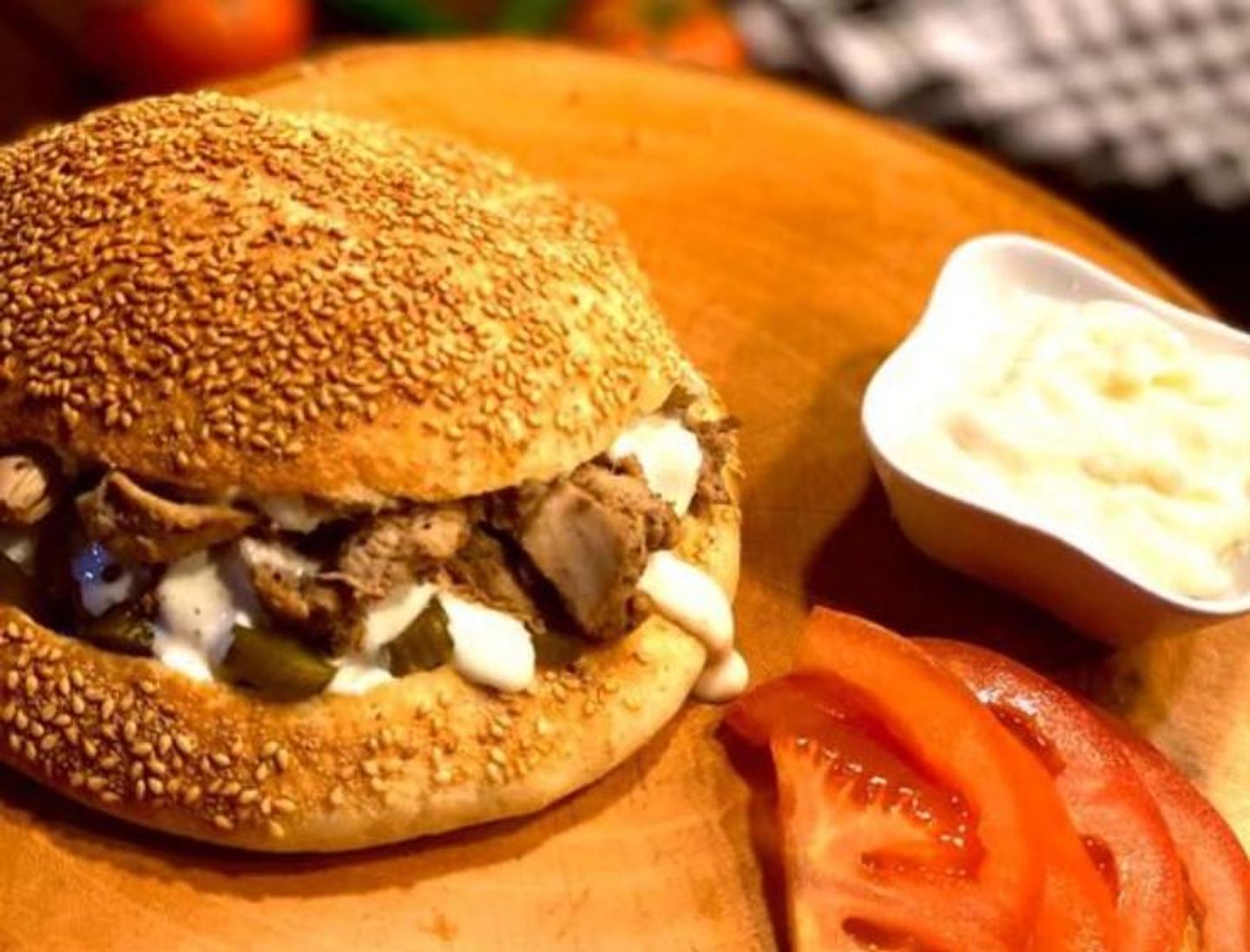 كعكة شاورما صاج