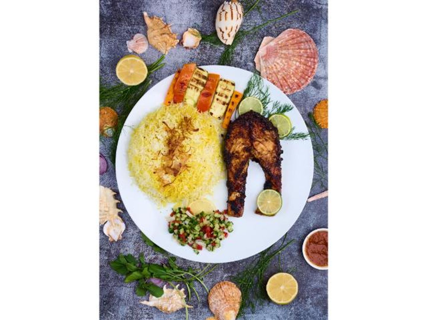 Salmon With White Rice