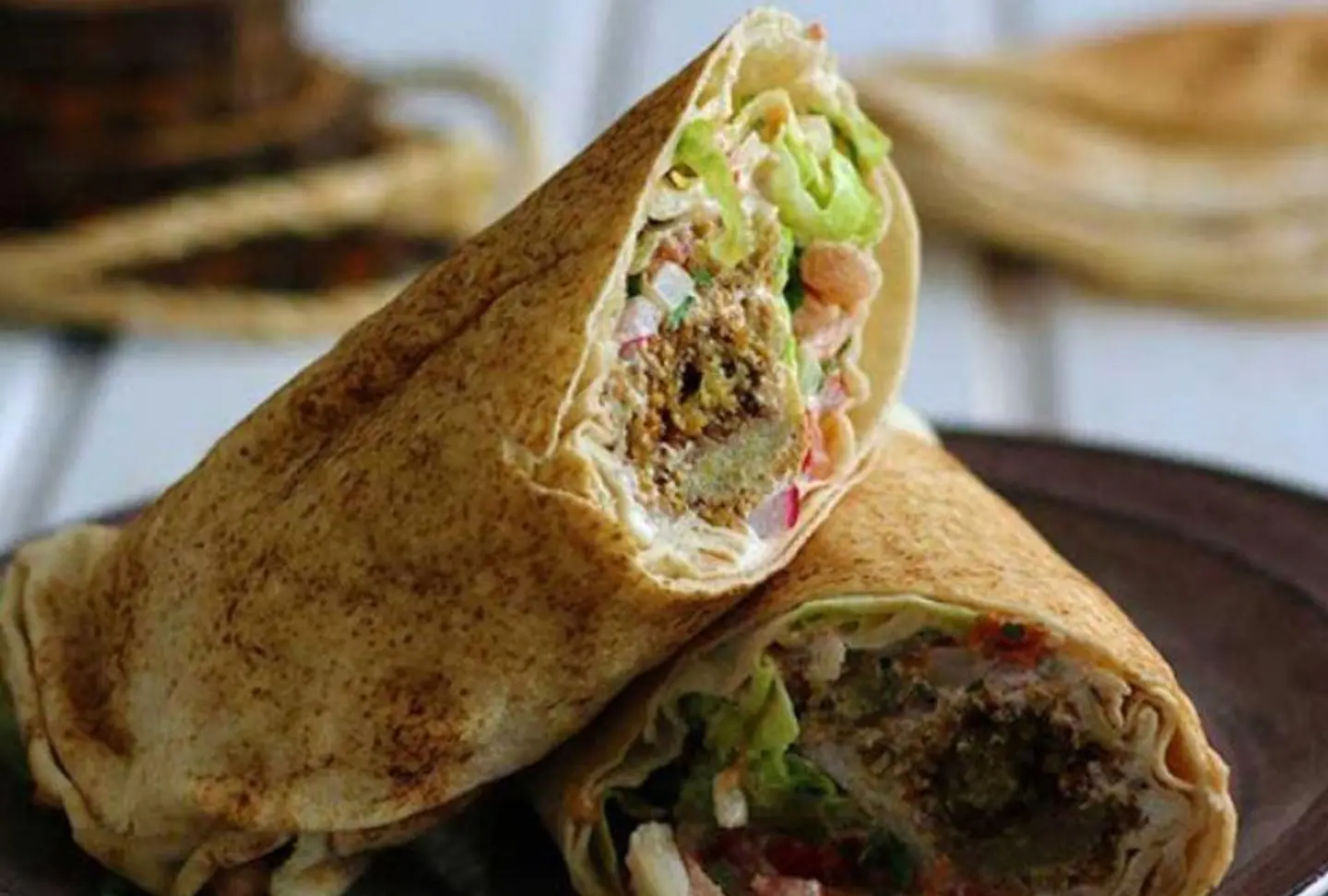 Shami Falafel Sandwich With Hummus