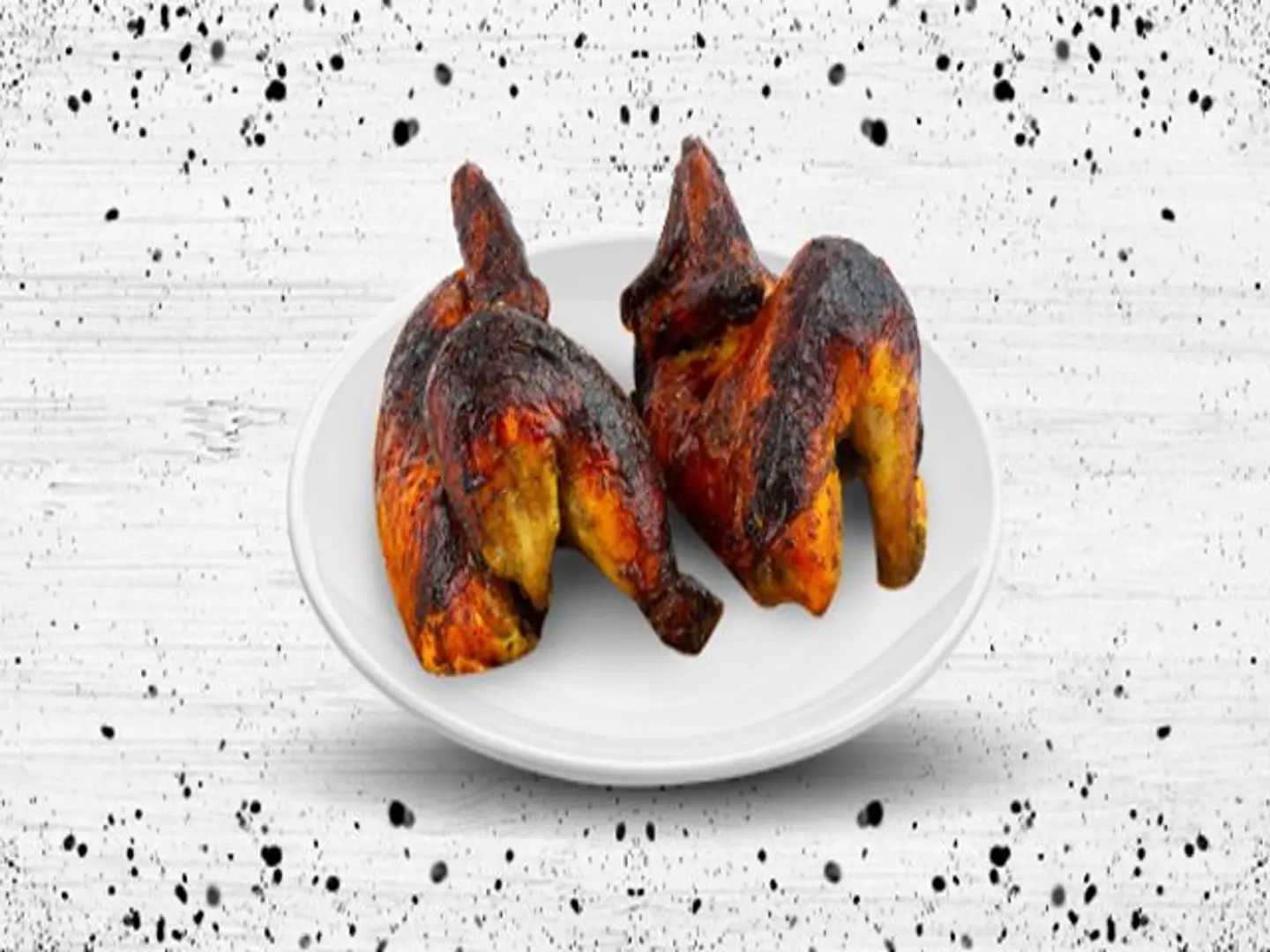 Half A Rotisserie Chicken (Charcoal Grilled), Plain.