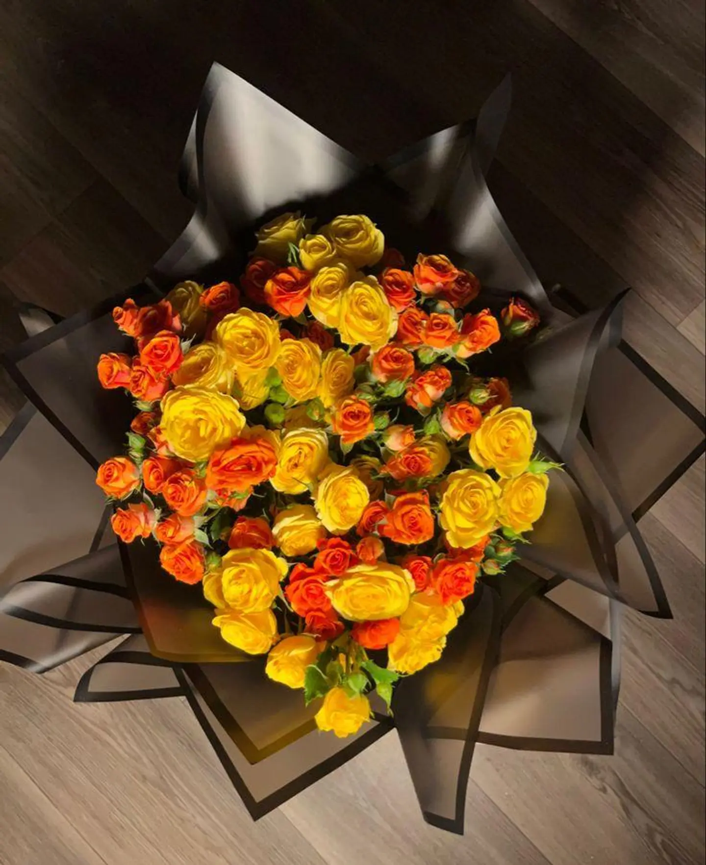 Yellow And Orange Baby Rose Bouquet