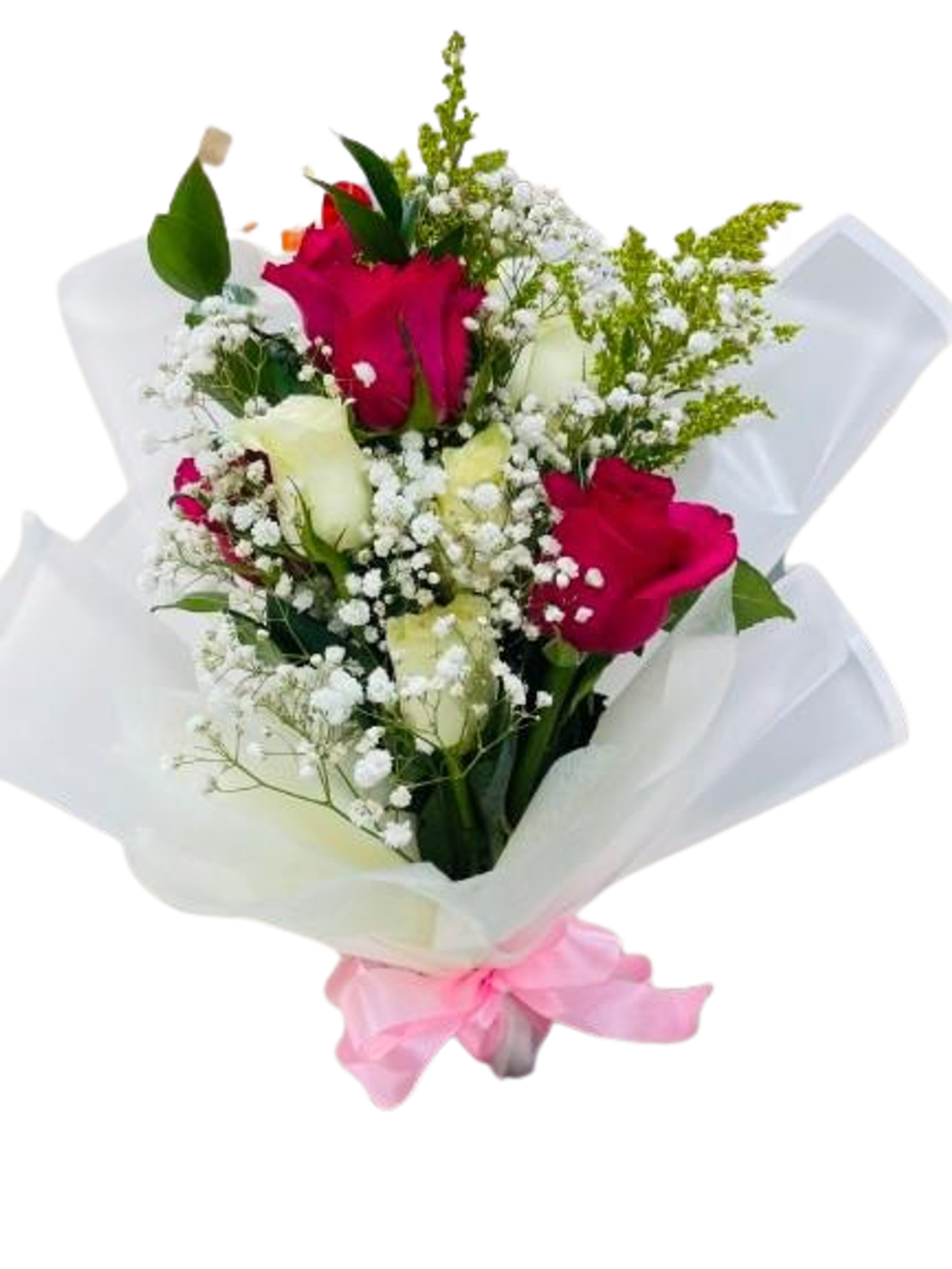 White And Red Hand Bouquet