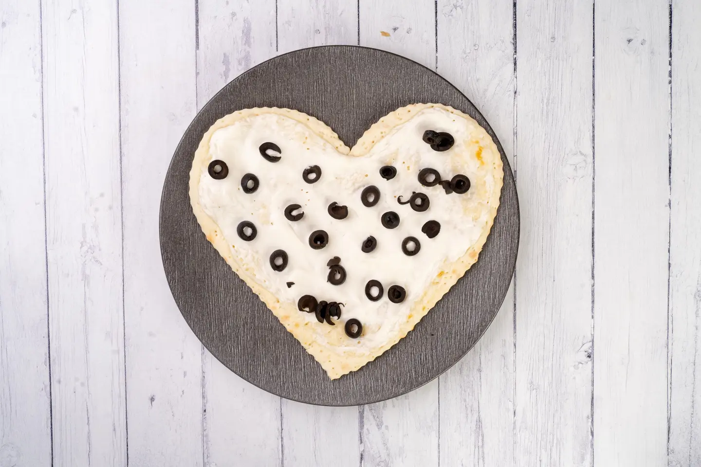 Heart Shape With Labneh And Olives
