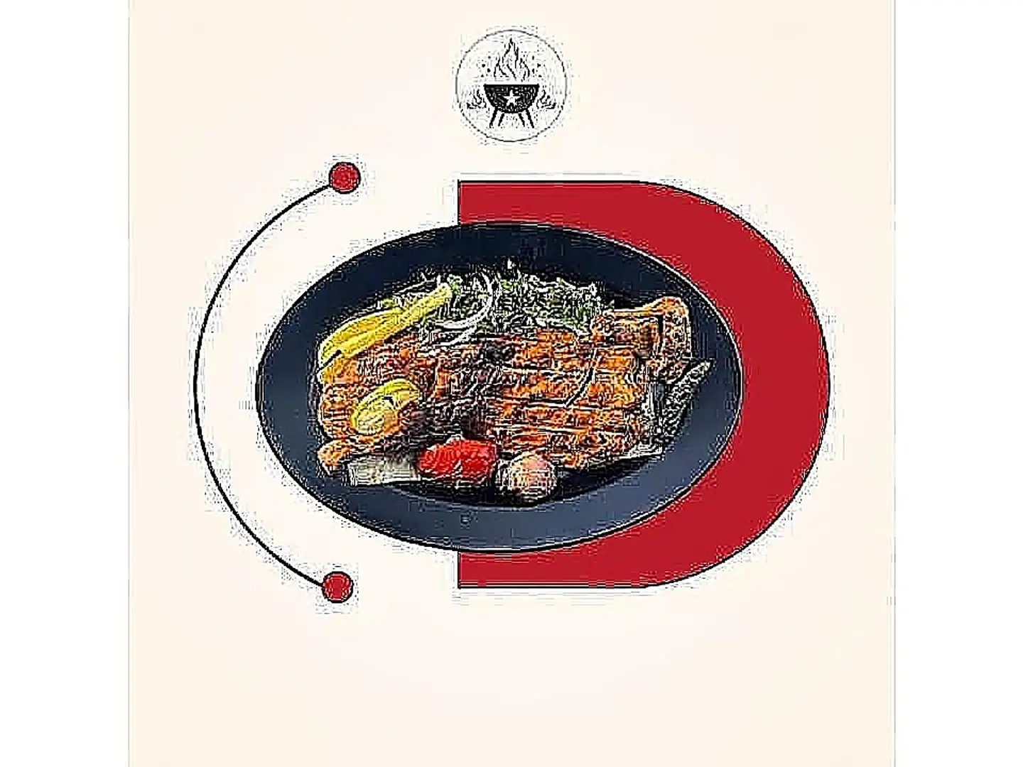 ربع دجاجة على الفحم ساده