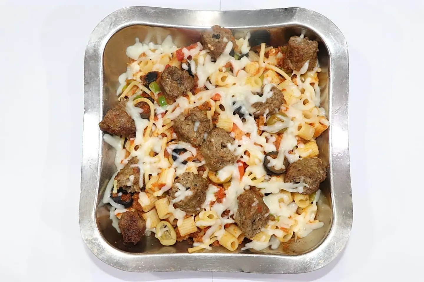 مكرونة الشيف بكباب لحم