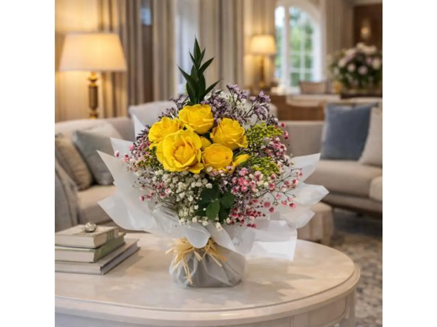 اصفر غلاف ابيض واحد