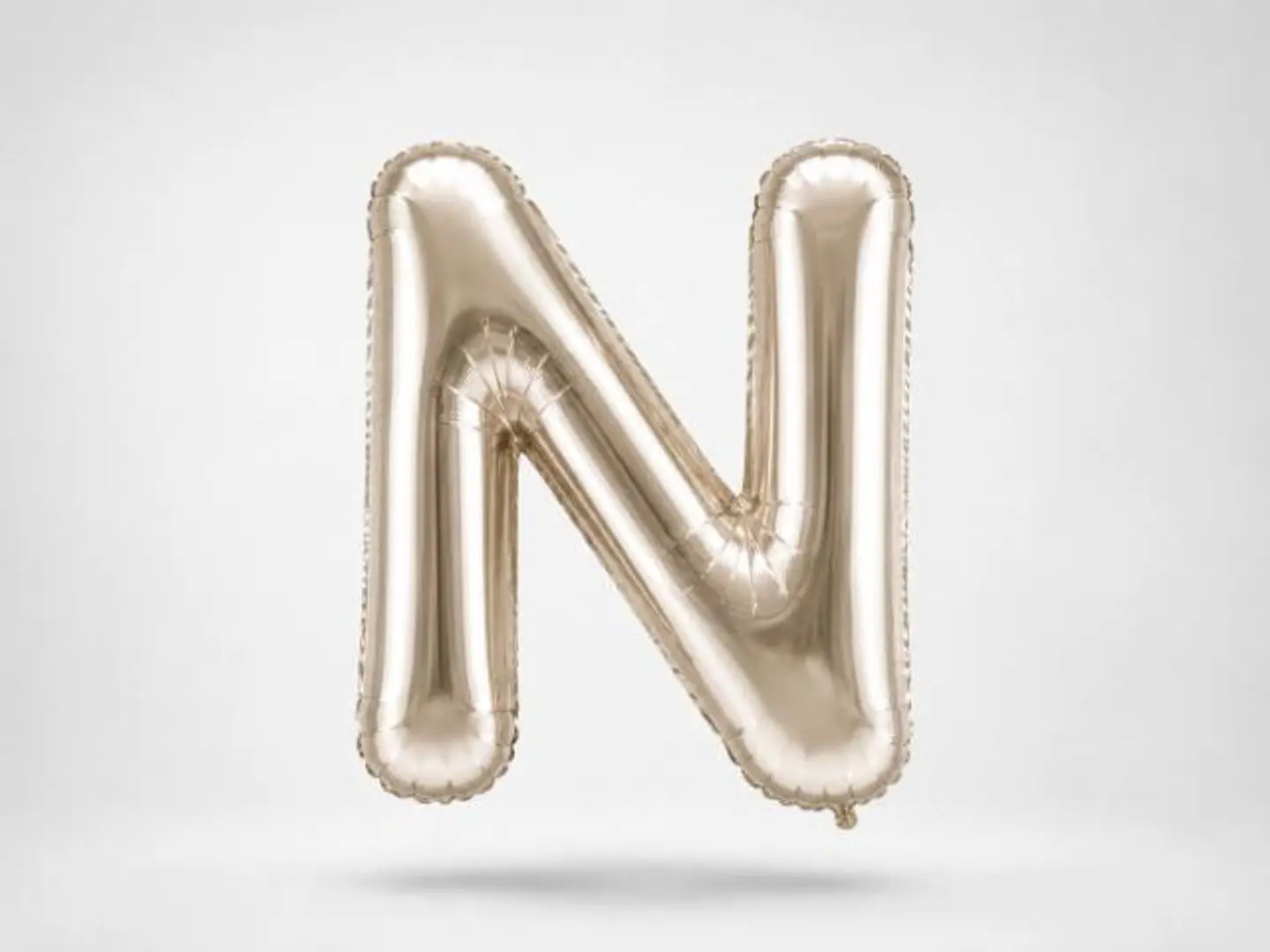 Silver Balloon Letter N