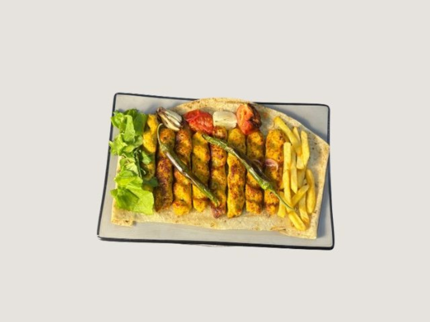 صحن كباب دجاج وسط