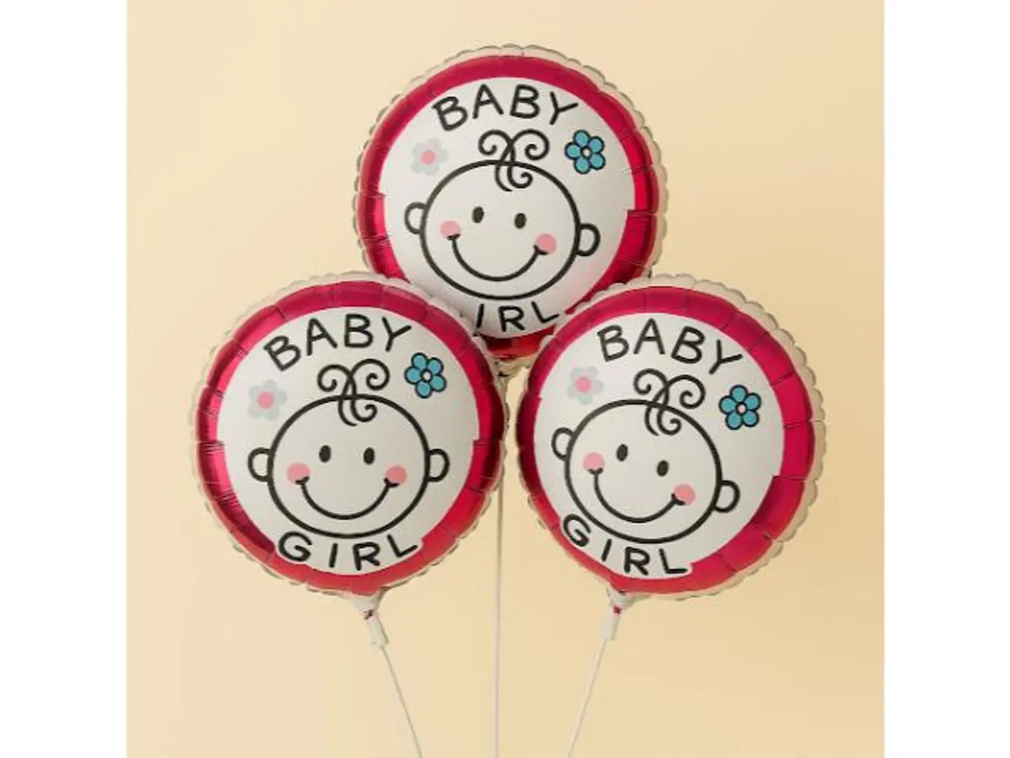 Baby Girl Helium Pink Balloons