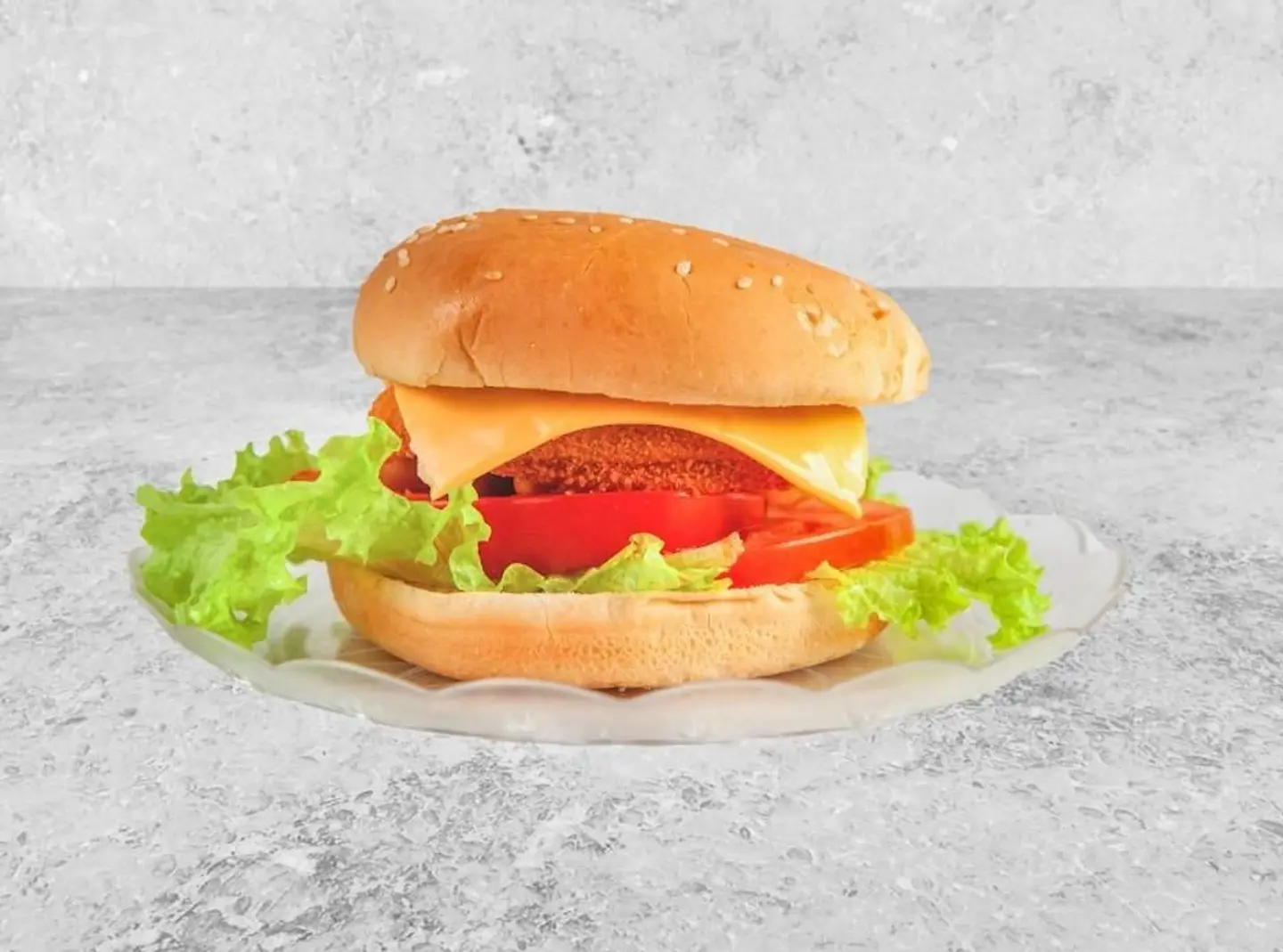 Calazoni Chicken Burger With Fries