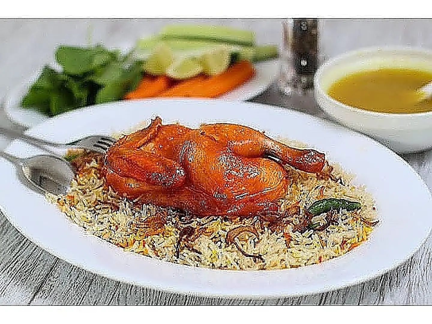 Quarter Grilled Chicken With Rice