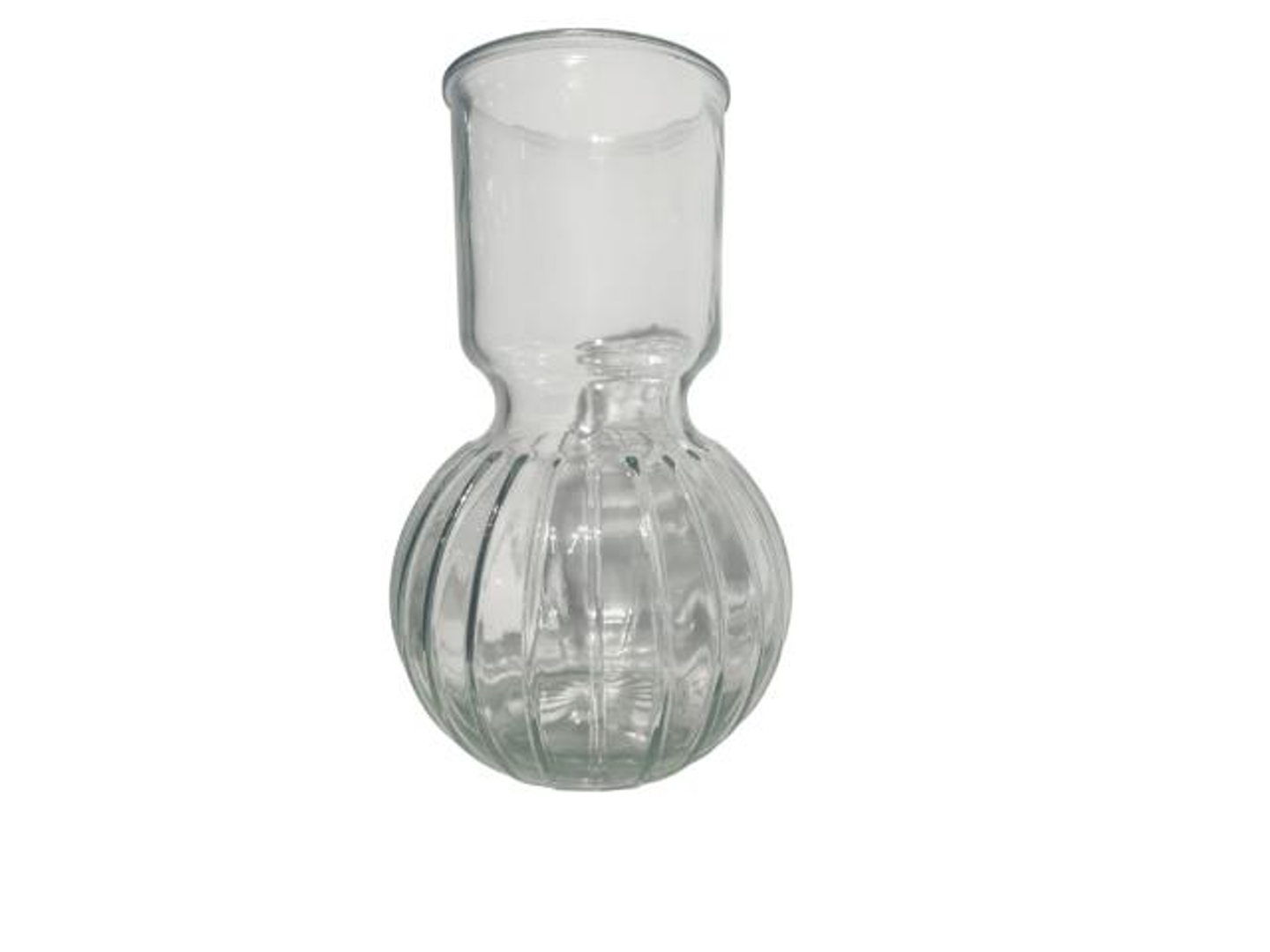 فازة شفاف مخطط بدون ورد