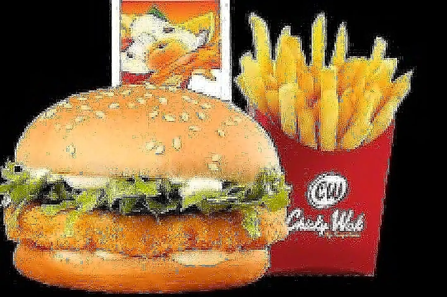 وجبة أطفال برجر الدجاج مع لعبه