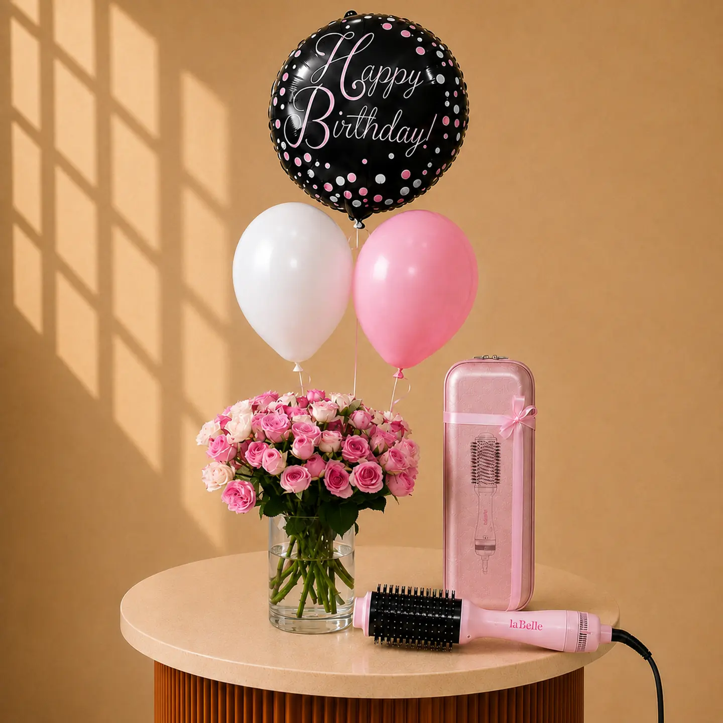 Pink Rose Birthday Collection Vase