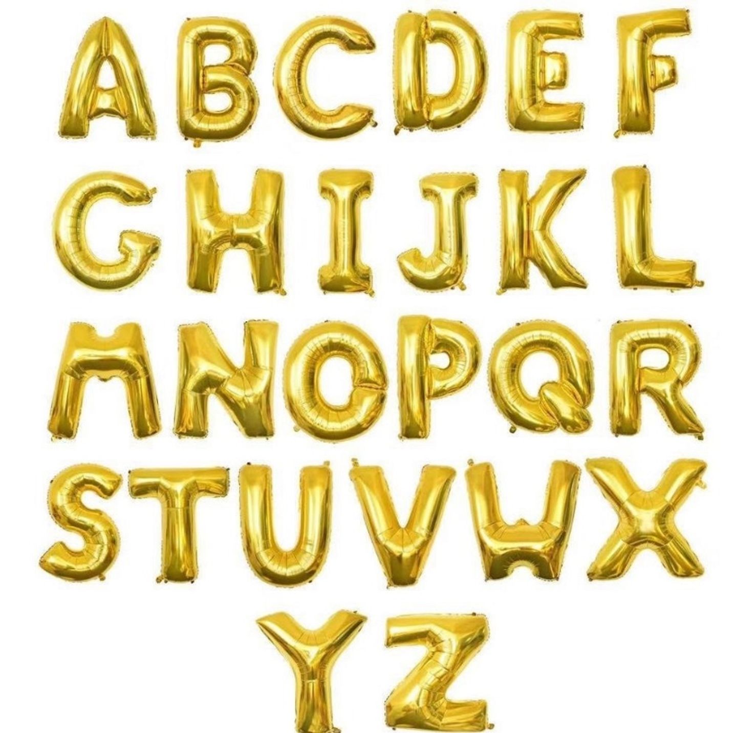 Letter Helium Balloon Gold