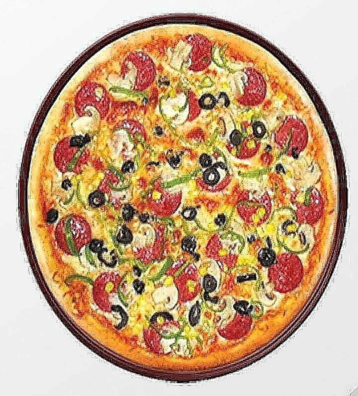 Pepperoni Pizza With Vegetables