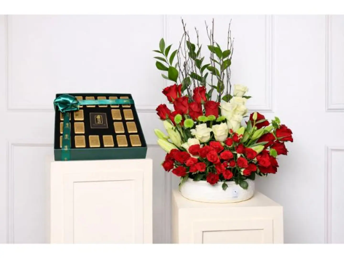 تنسيق ورد مع شوكلاته