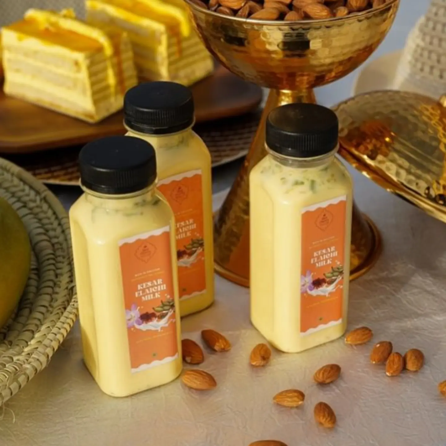 حليب الهيل بالزعفران