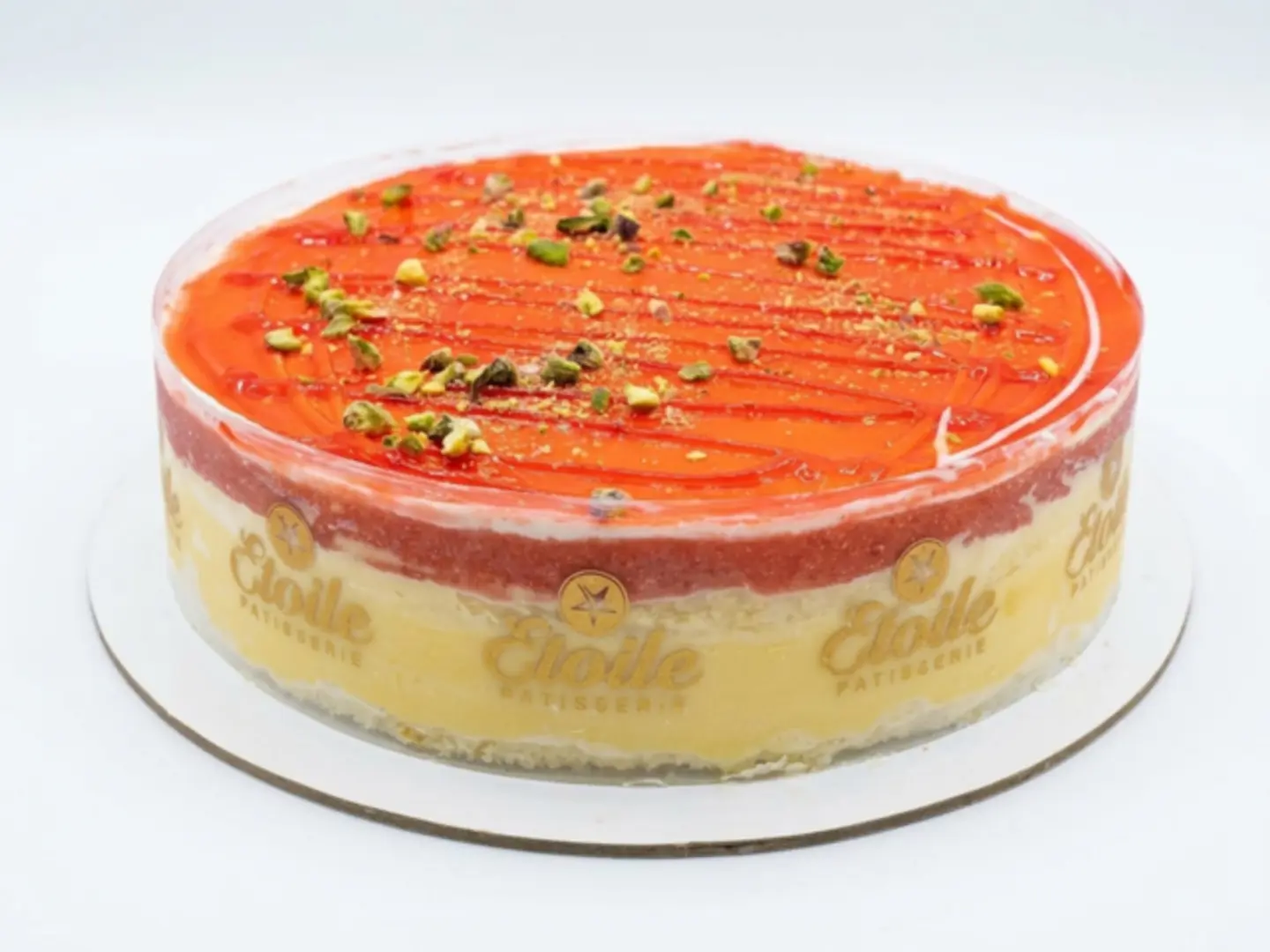 Mango & Strawberry Ice Cream Cake