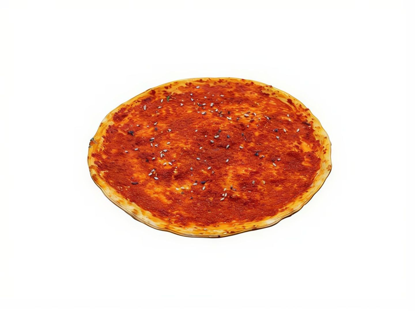 Red Manoushe With Kashkaval