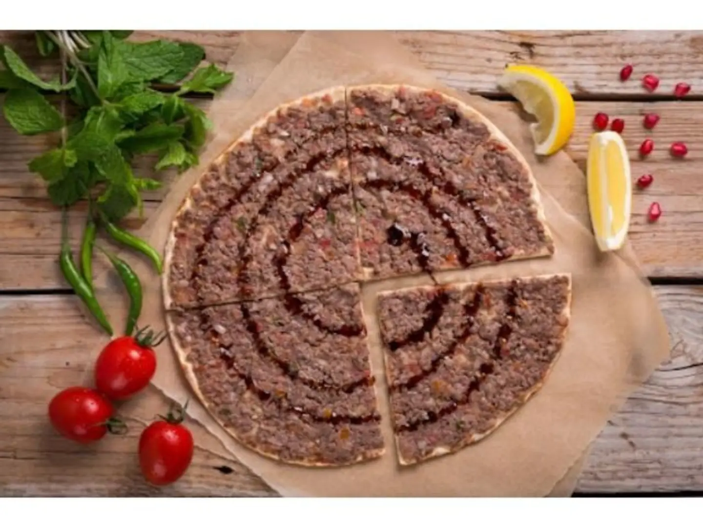 Two People Meat With Pomegranate Molasses Dough