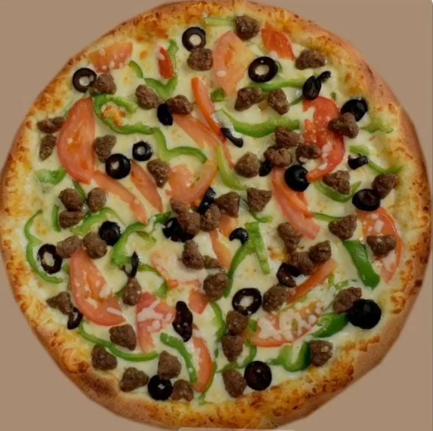 بیتزا قطع لحم كبيره