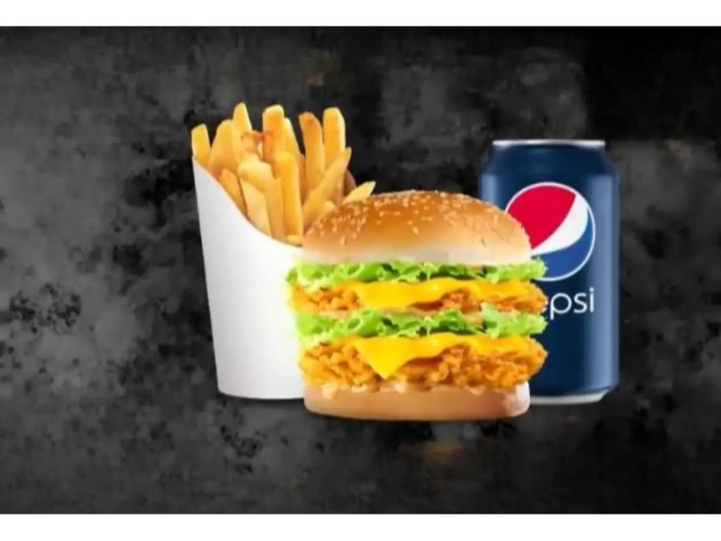 Double Zinger Burger Meal With Cheese
