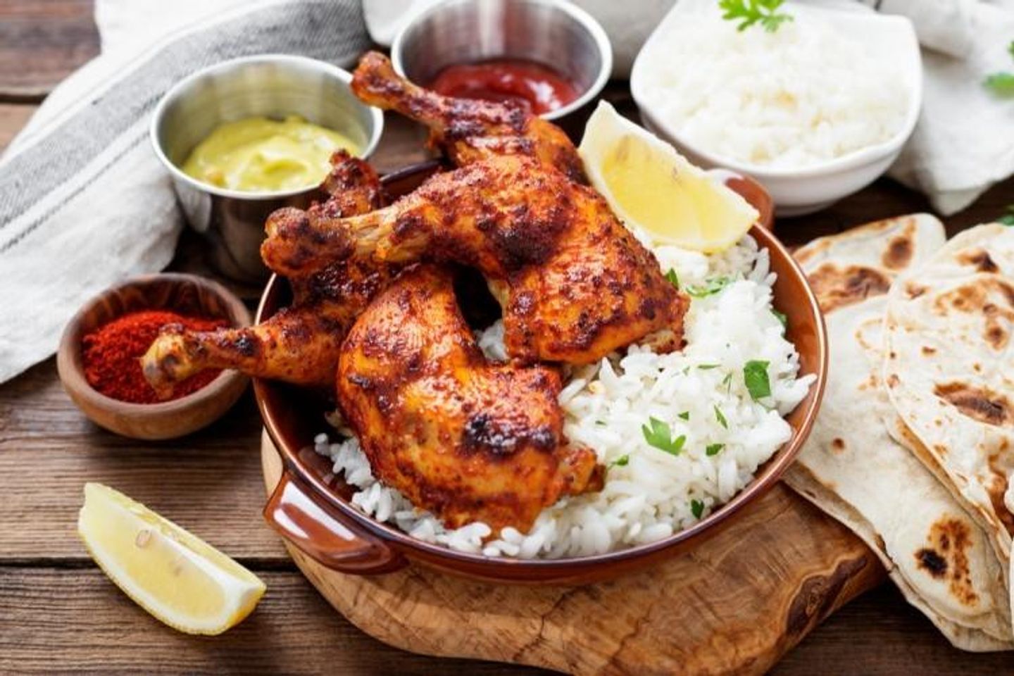 Charcoal Chicken With Basmati Rice