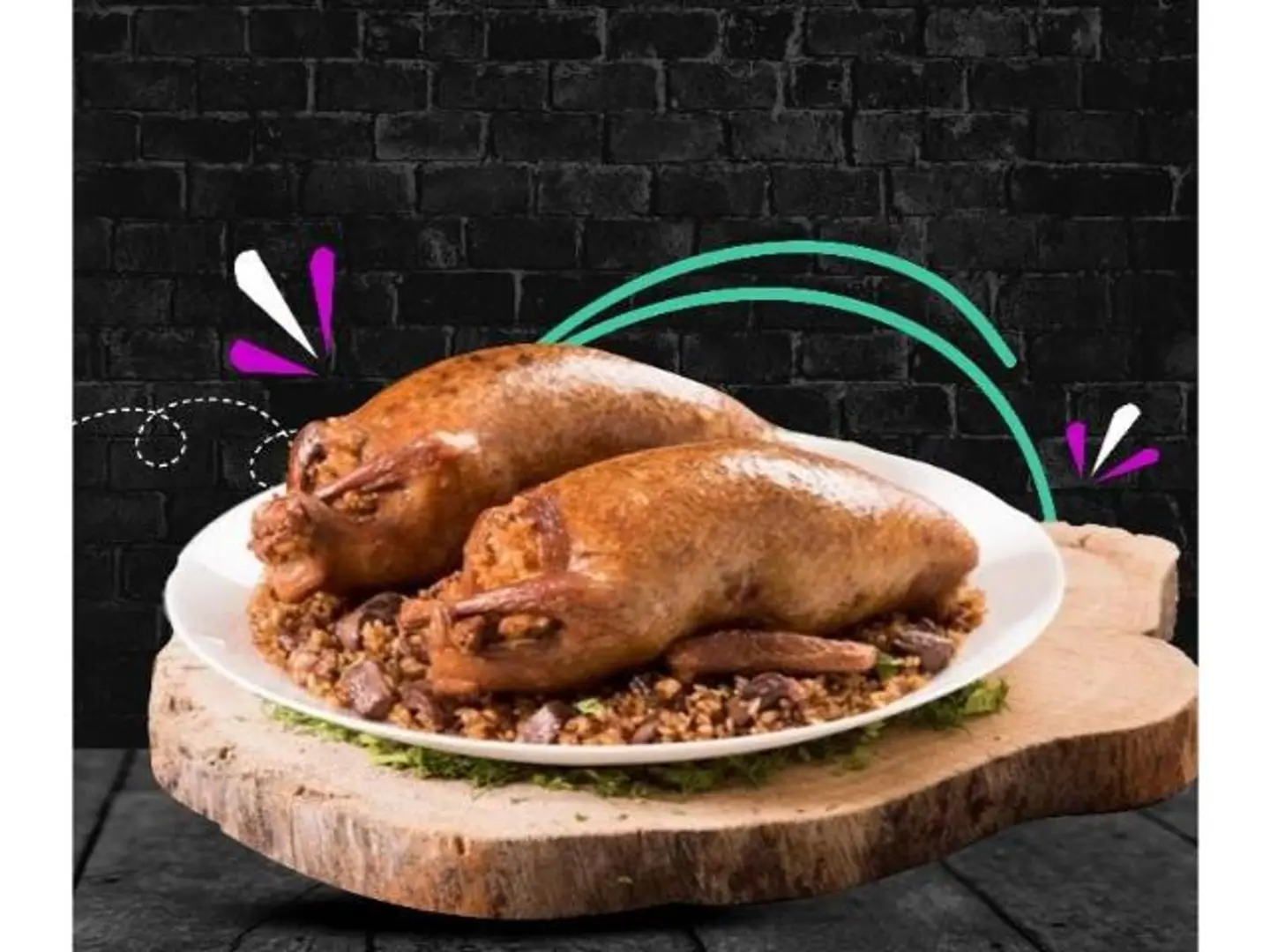 Two Stuffed Pigeons Meal