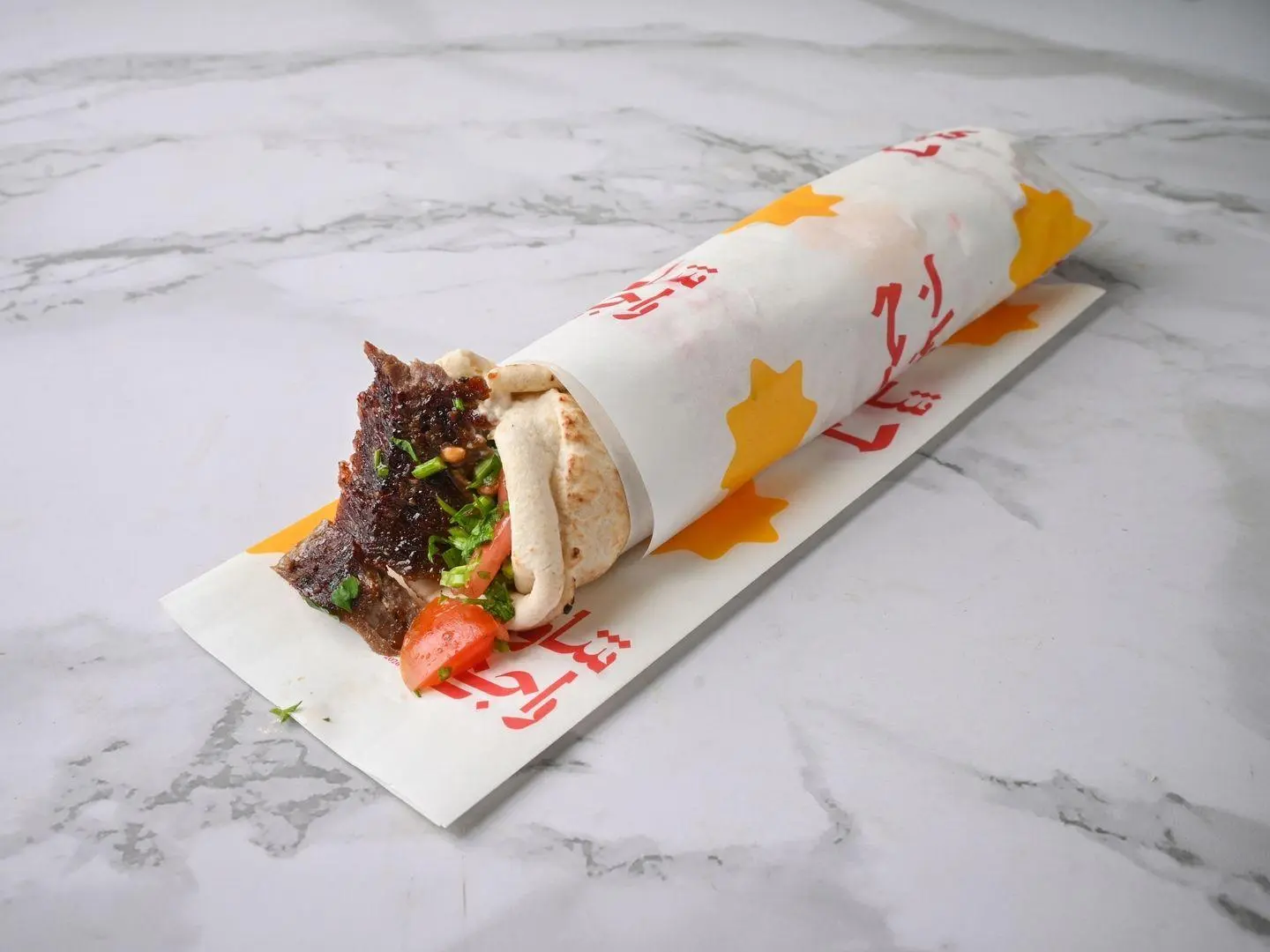 Meat Shawarma In Shami Bread