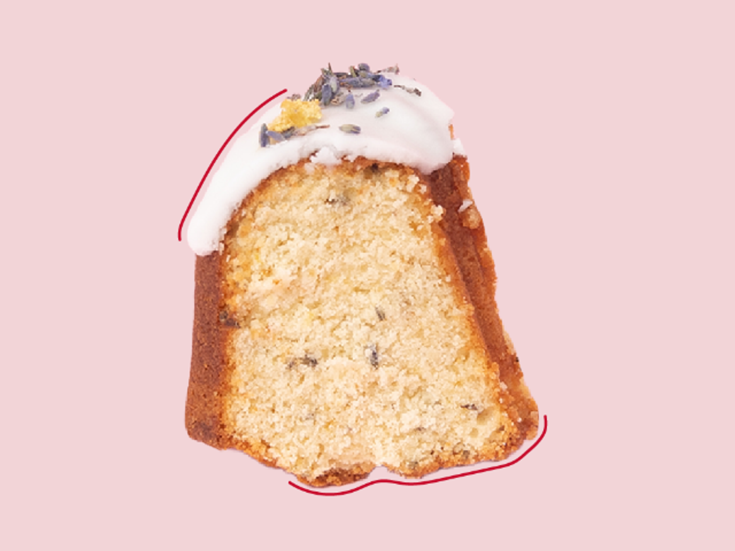 Cardamom Saffron Cake - Slice