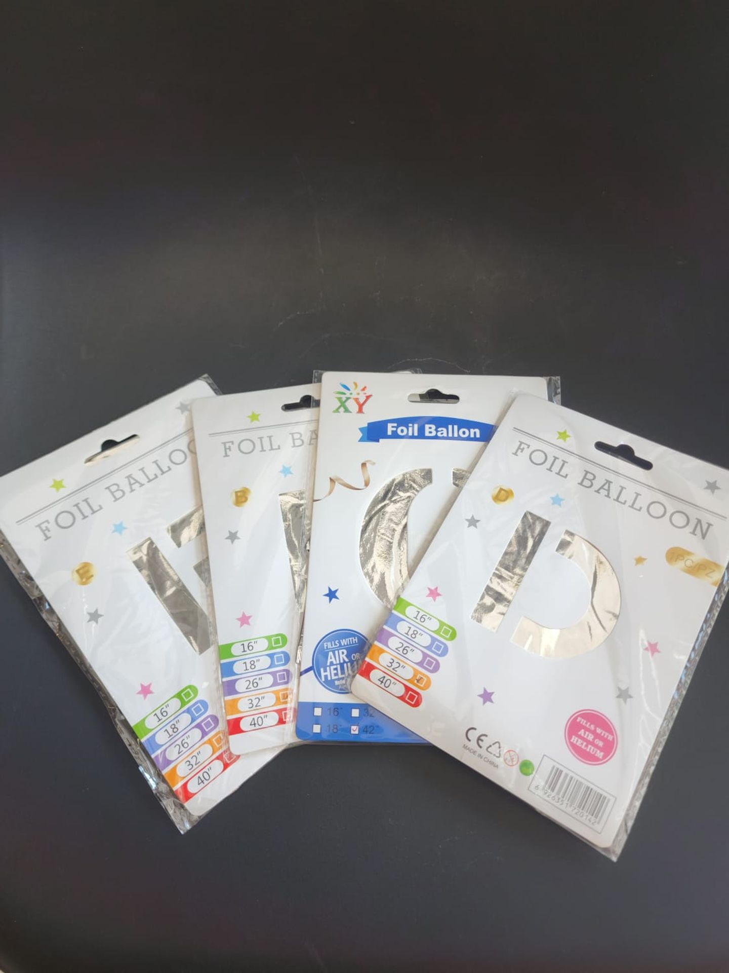 Small Silver Letter Balloons