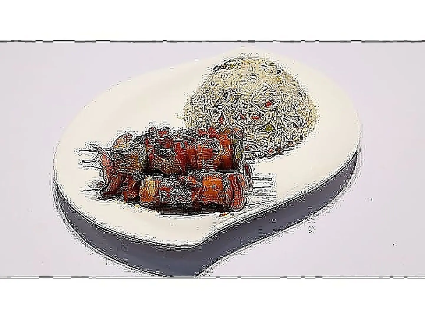 دجاج شاشليك مع ارز