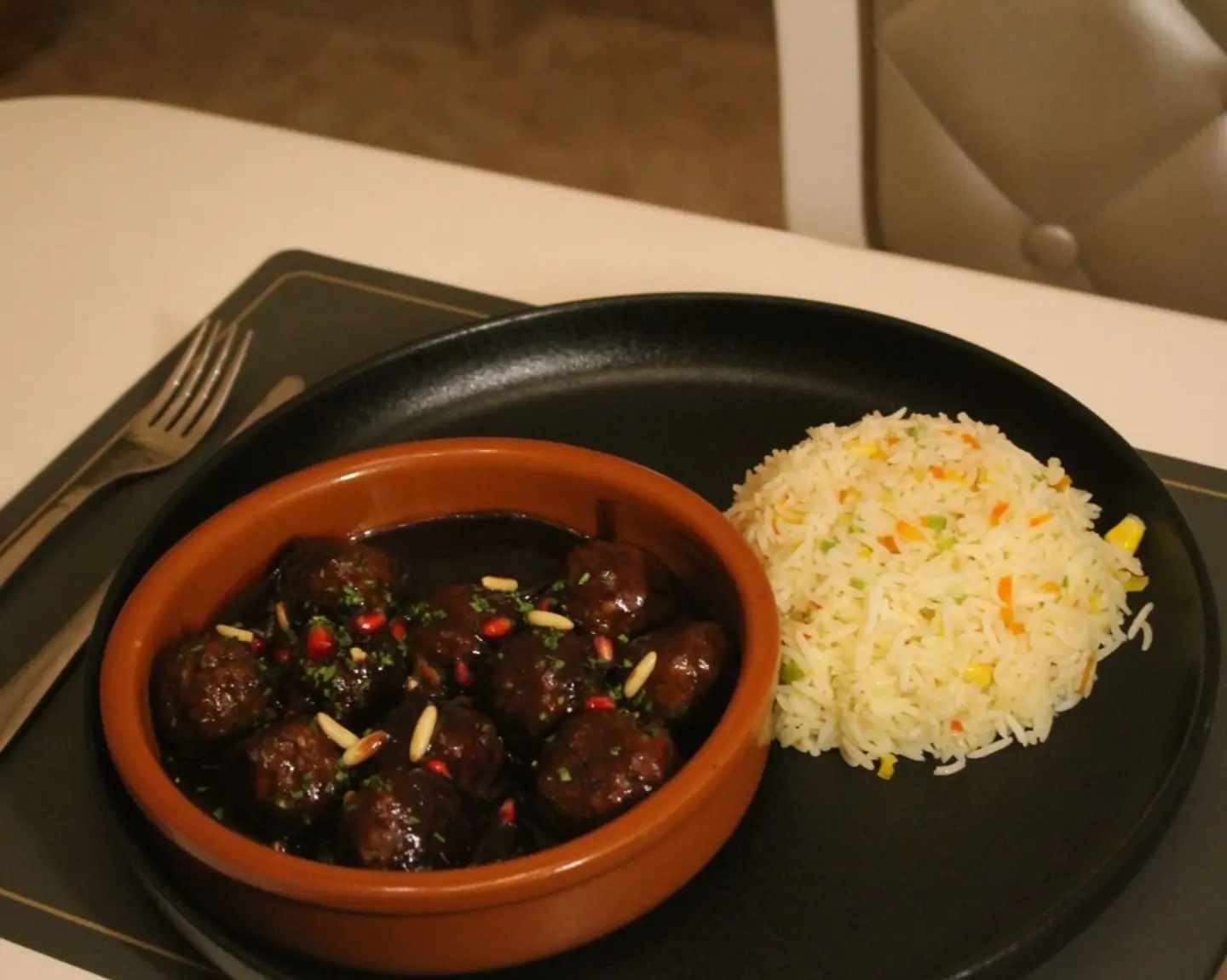 Kofta With Cherry Sauce