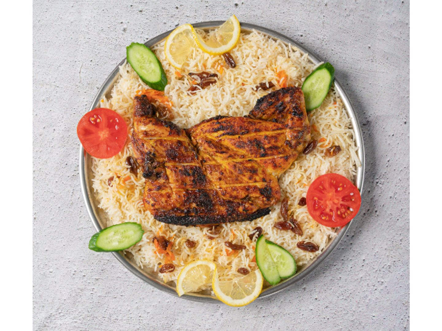 Al Fahm Chicken With Rice - Half Chicken