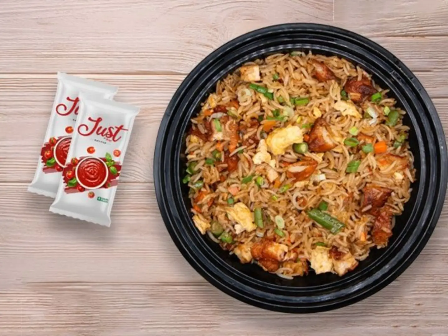 أرز مقلي بالخضار