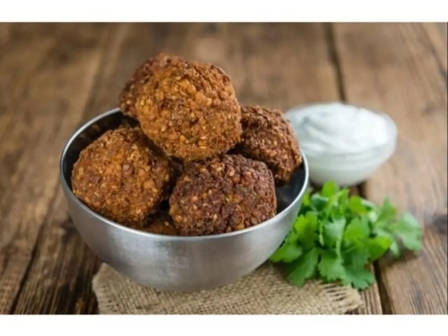 Mix Falafel Two Pieces With Egg