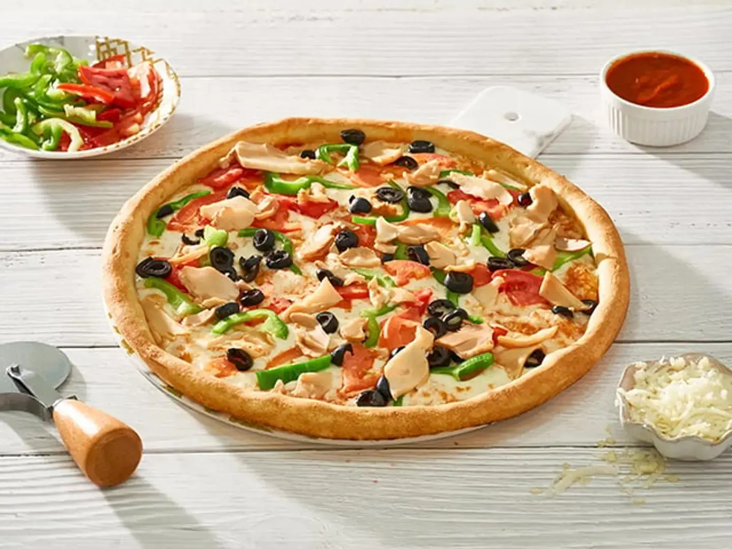 Mushroom With Vegetables Pizza