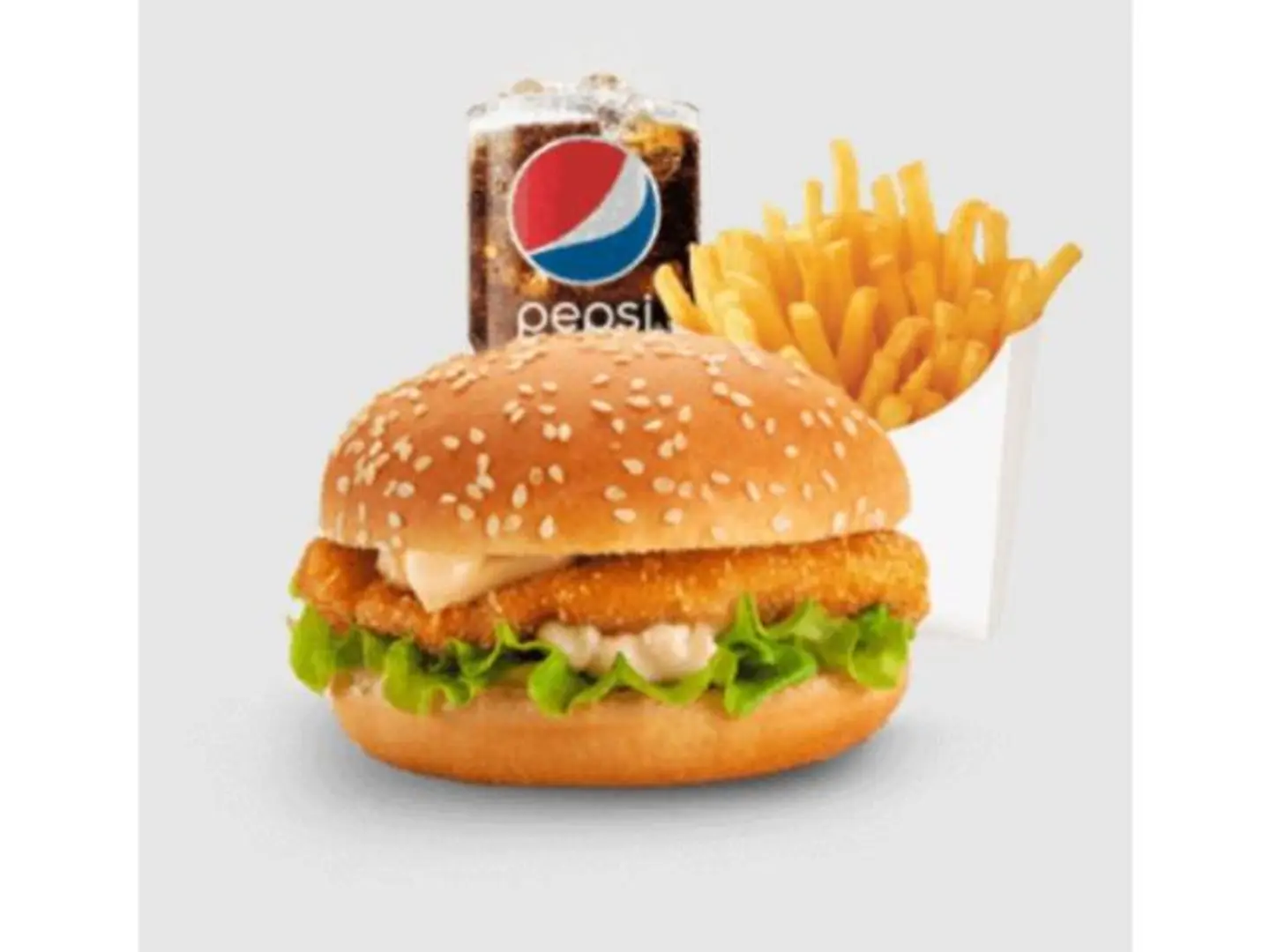 وجبة برجر دجاج مقلي