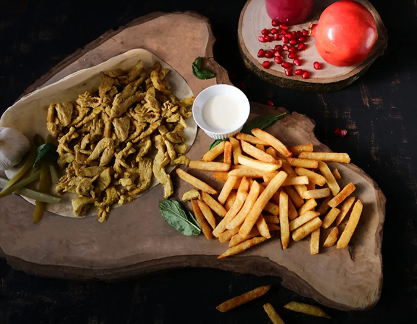 طبق شاورما دجاج