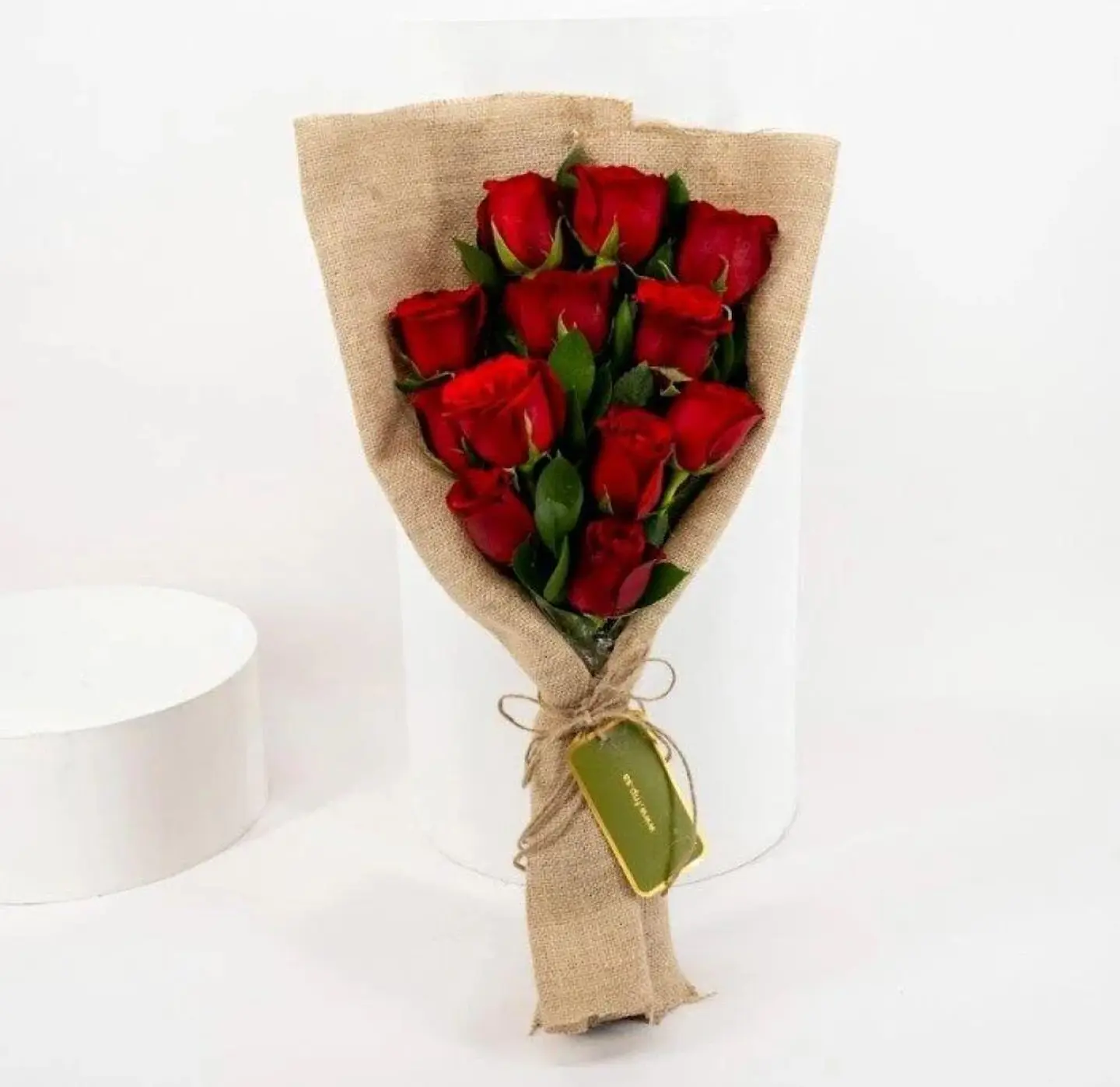 Bouquet Of Flowers Red Beige Cover