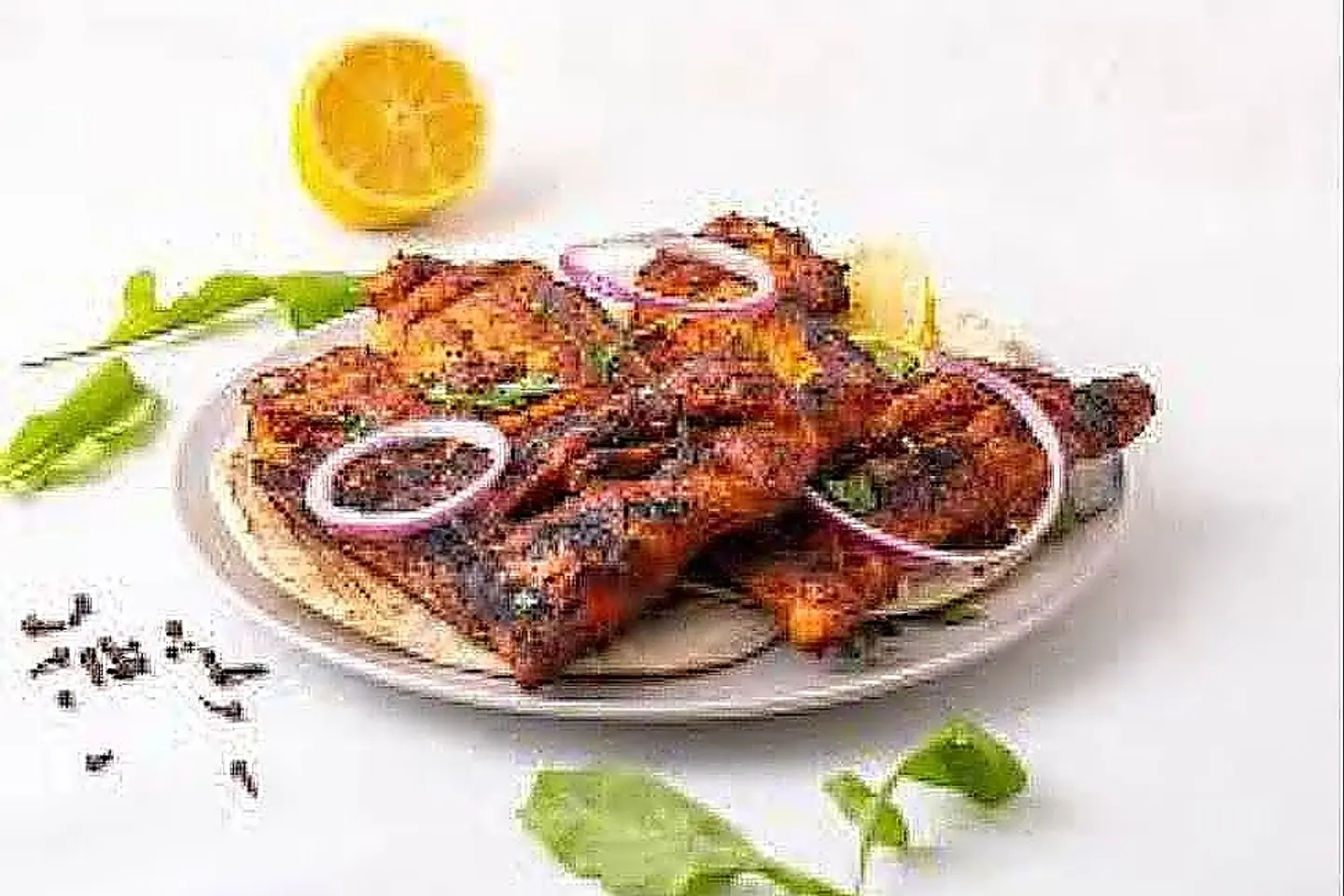 دجاج كاملة على الفحم بدون أرز