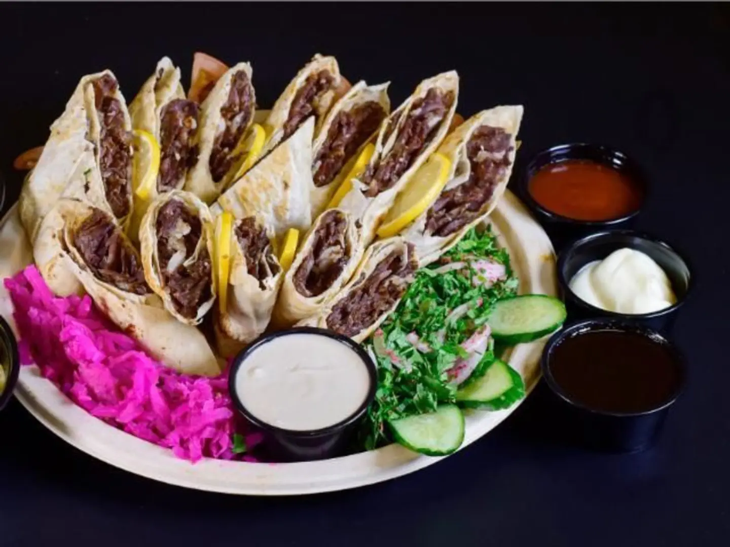 Meat Arabic Shawarma Dish