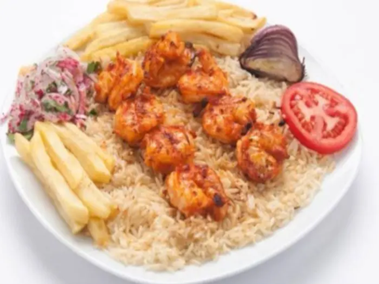 Shrimp With Beshawar Rice And Hot Tagine Sauce