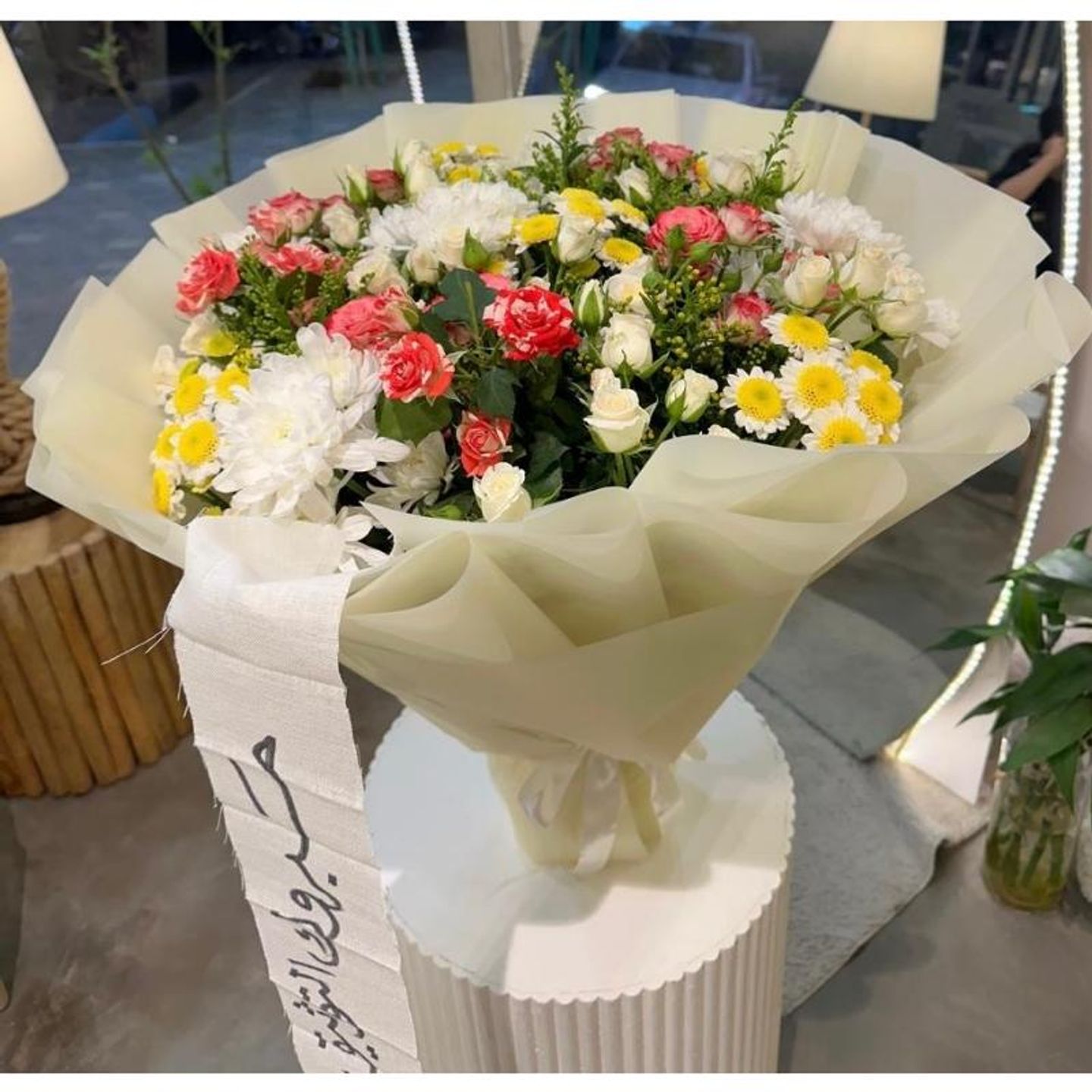 The Elegant Mix Bouquet With His Book