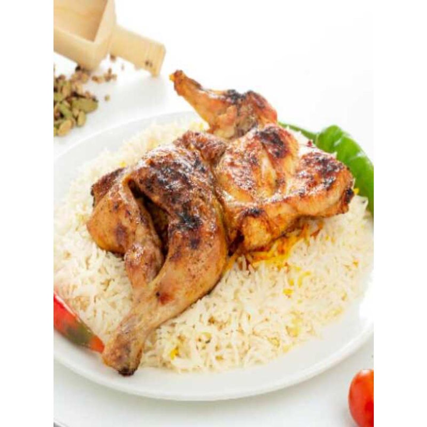 نص حبة دجاج مظبي