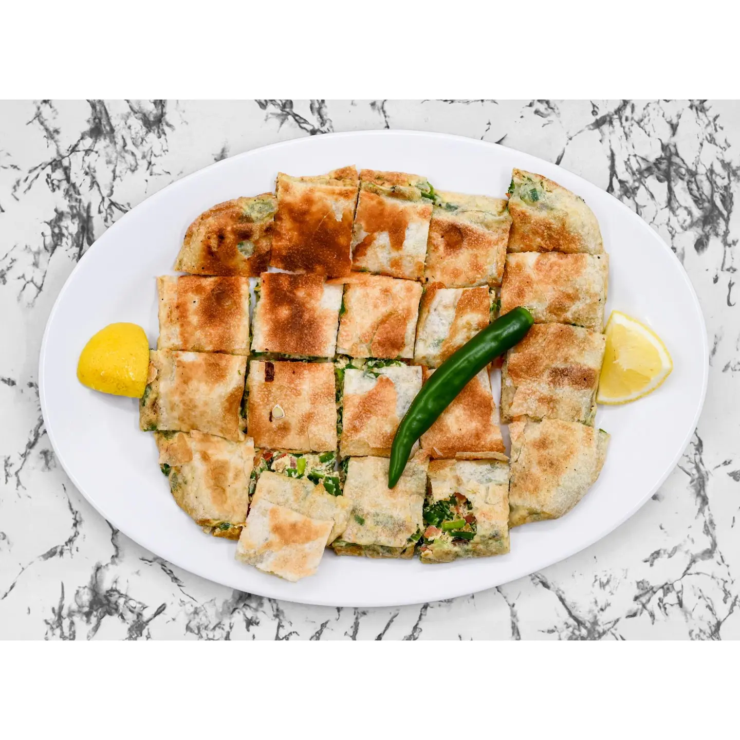 Salty Cheese Mutabbak With Meat