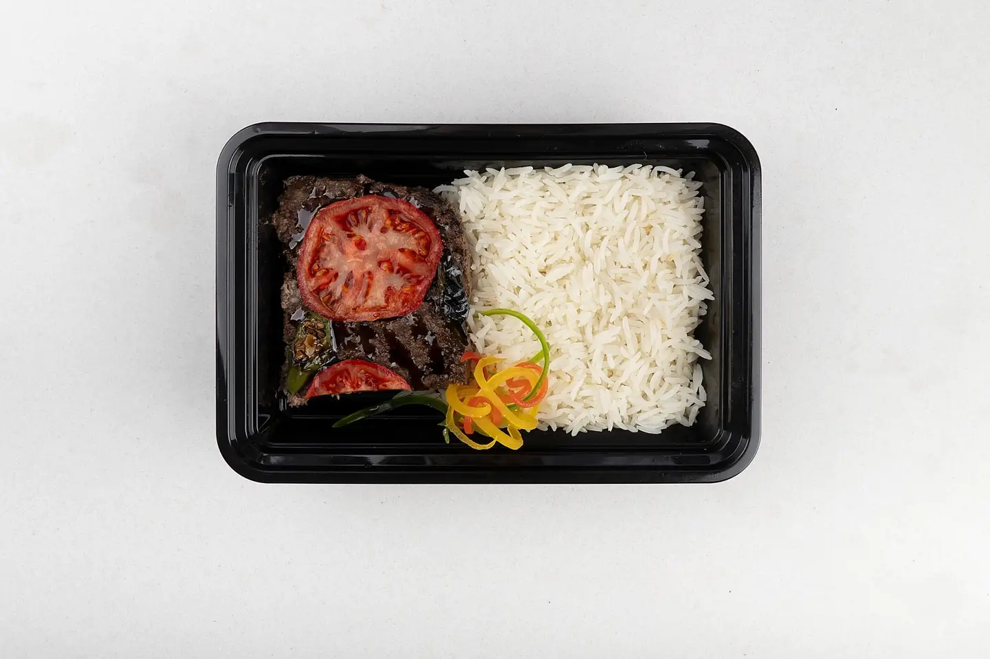 Kofta Belsahan With Plain White Rice