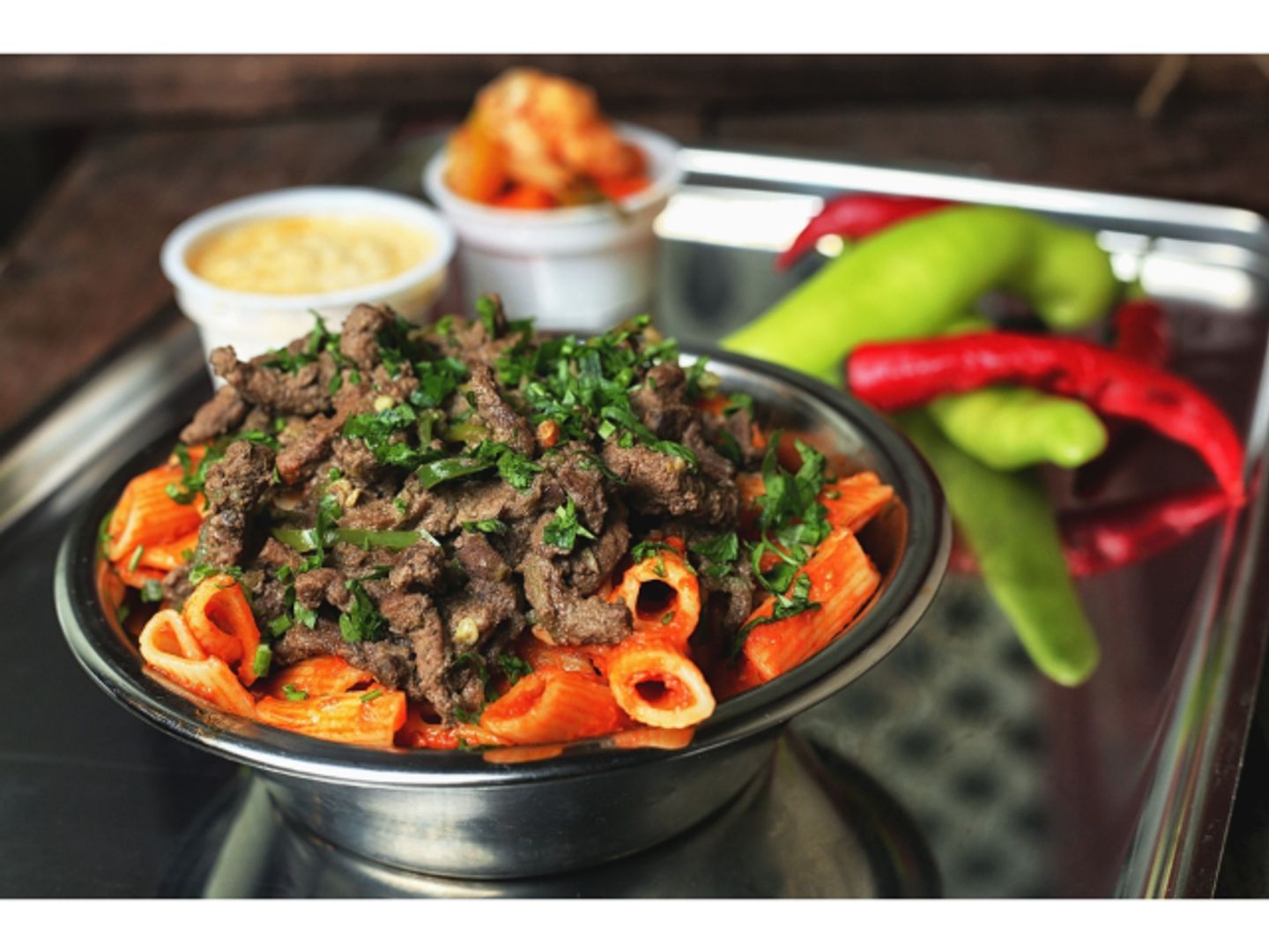 مكرونة بالكبدة