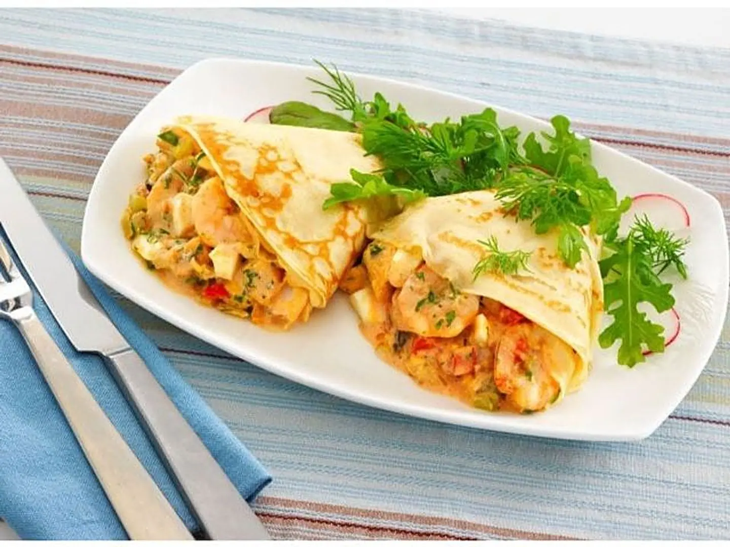 Shrimp And Calamari Crepe